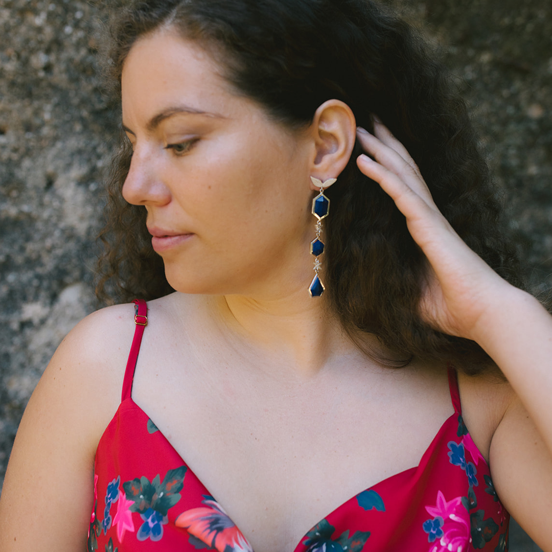 Fancy Blue Nature Earrings