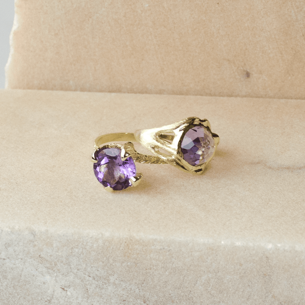 Amethyst Green Gold 14k Ivy Ridge Ring