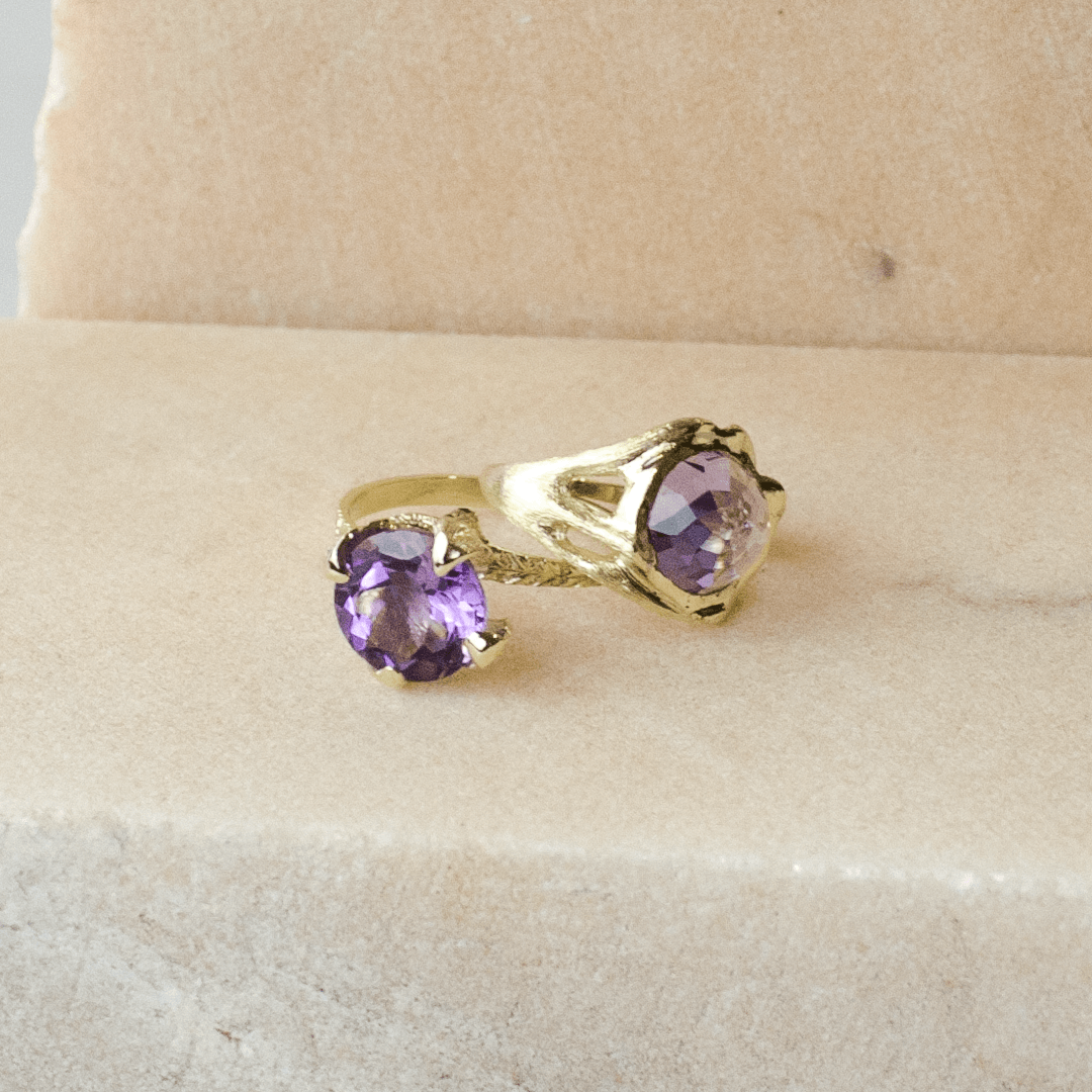 Amethyst Green Gold 14k Ivy Ridge Ring