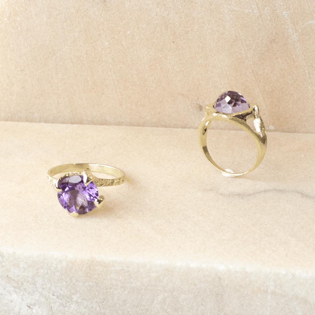 Amethyst Green Gold 14k Ivy Ridge Ring