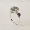 Anillo Princess Nature Ágata Musgosa y Tanzanitas 