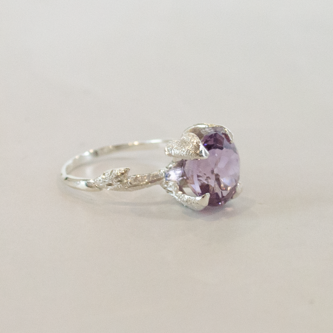 Princess Nature Purple Flourish Amethyst Jewelry Set | Earrings and Ring
