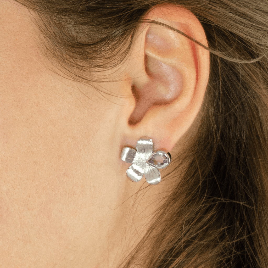 Pendientes Florecientes Morados 