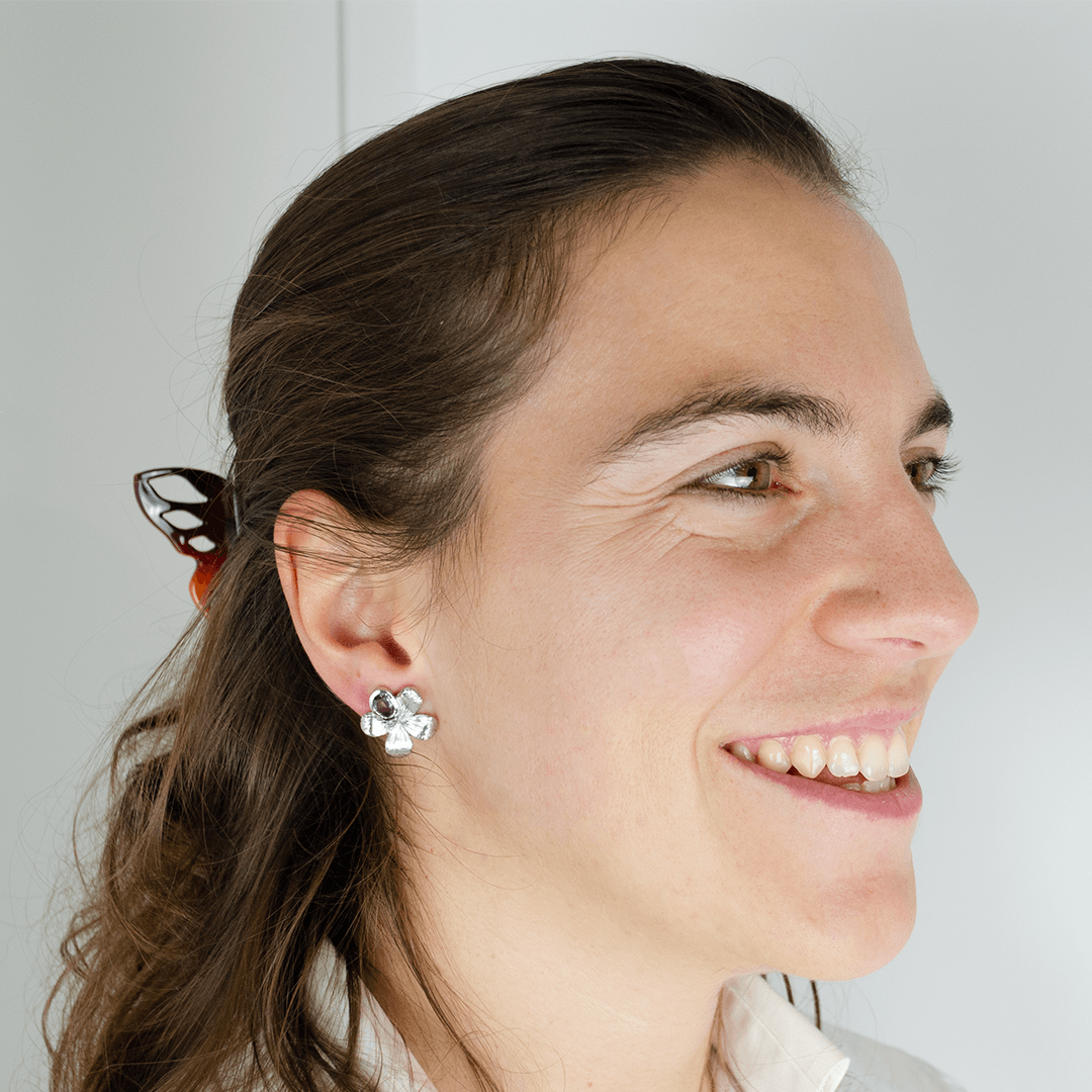 Pendientes Florecientes Morados 