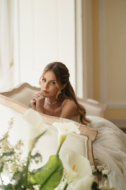 Brincos de Pérolas Pearls Dangling com Diamantes Brancos em Ouro Branco 18k