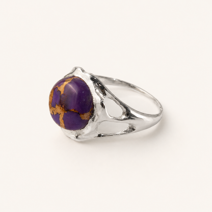 Anillo Ivy Ridge de Calcedonia Azul
