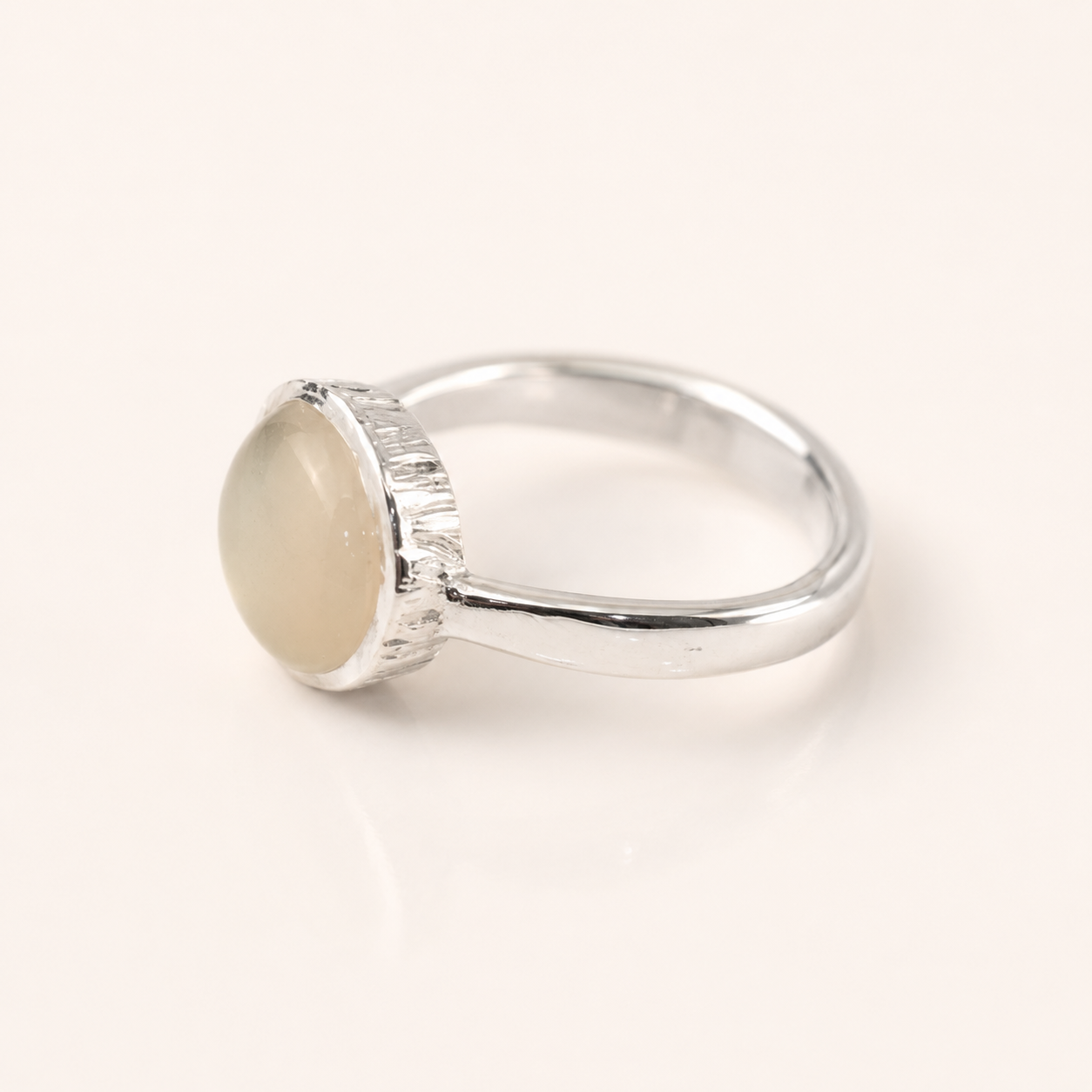 Moon Goddess Moonstone Silver Ring