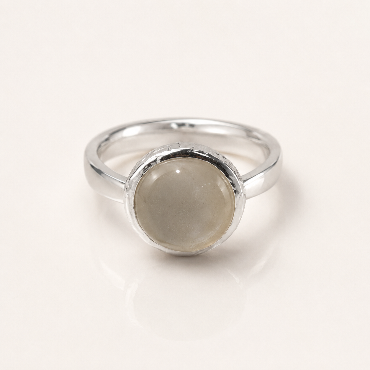 Moon Goddess Moonstone Silver Ring