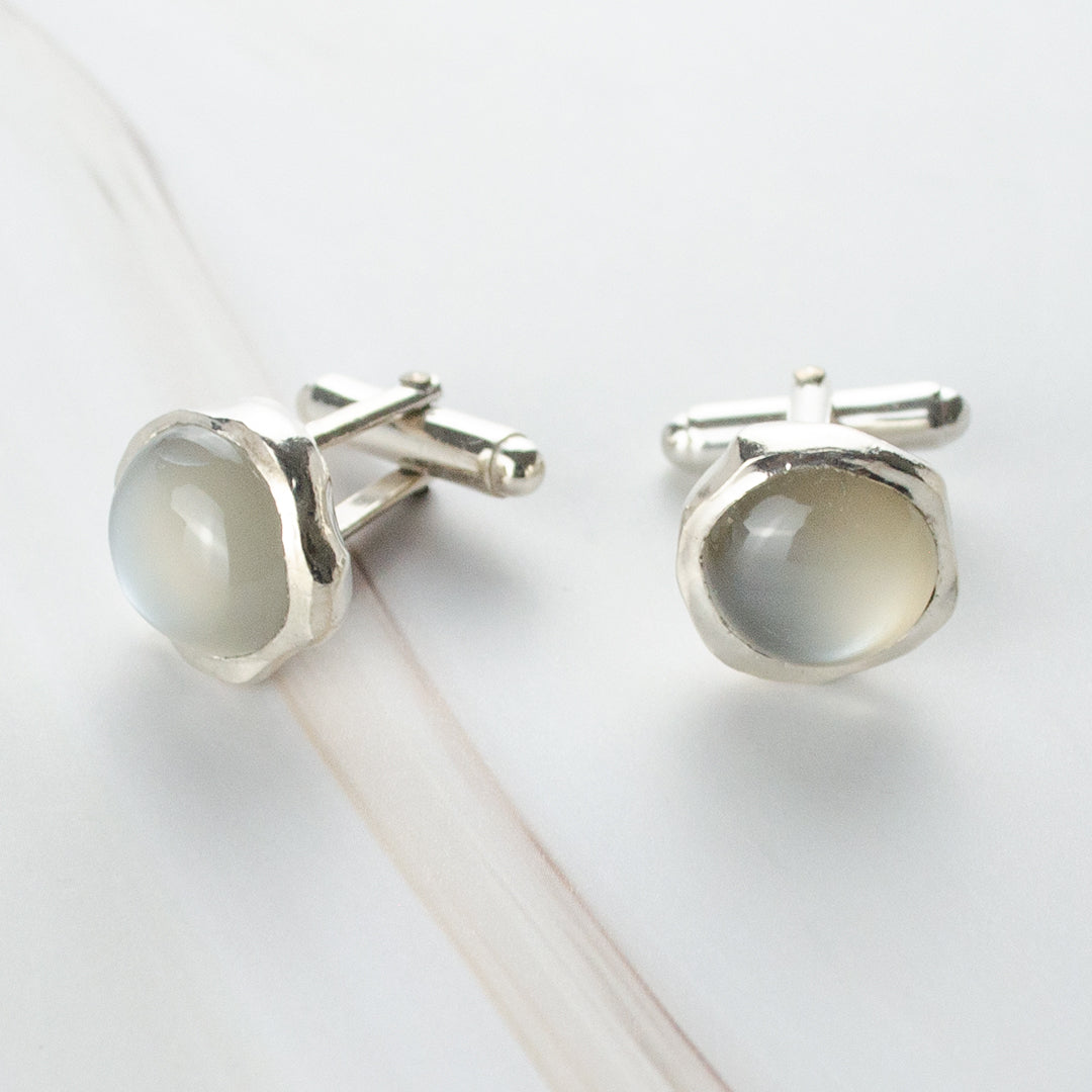 Grey Moonstone Cufflinks