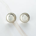White Moonstone Silver Cufflinks