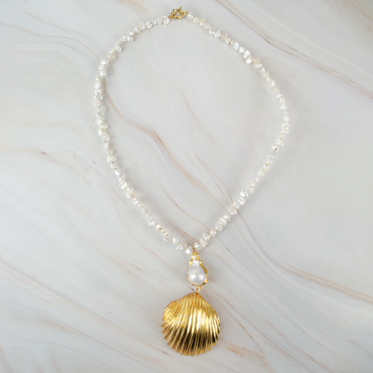 Golden Pearl Jewelry Set | Earrings, Necklace and Cufflinks