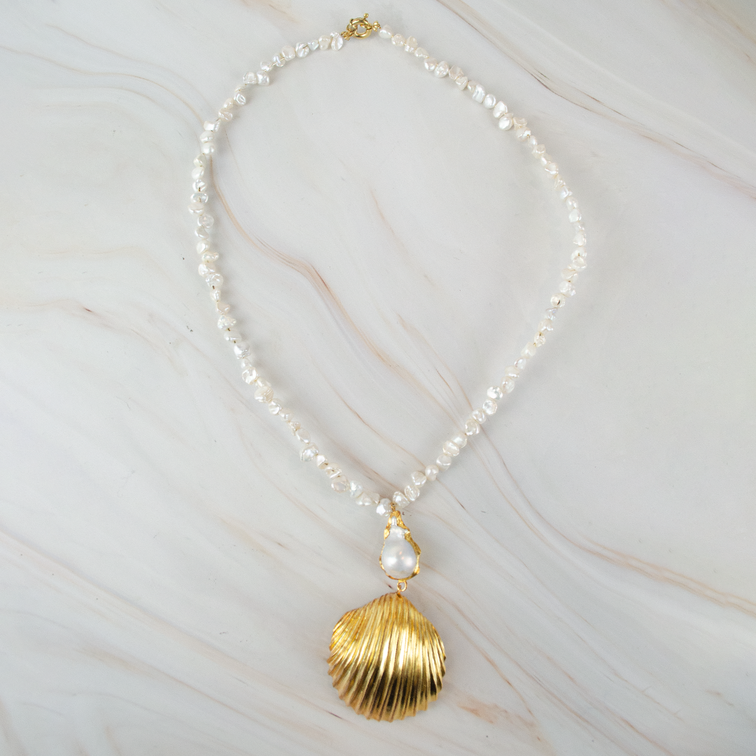 Conjunto Golden Pearl | Brincos e Colar