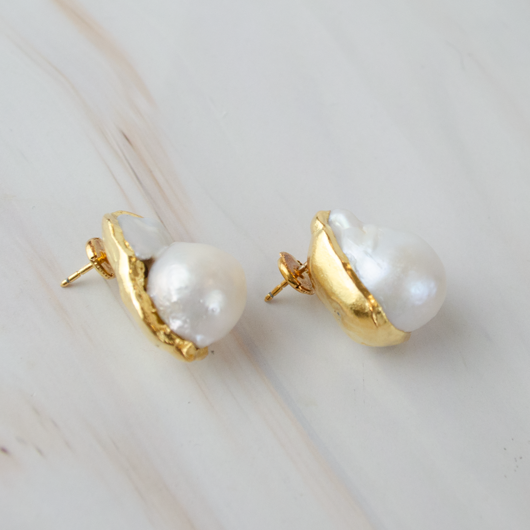 Brincos Golden Pearl