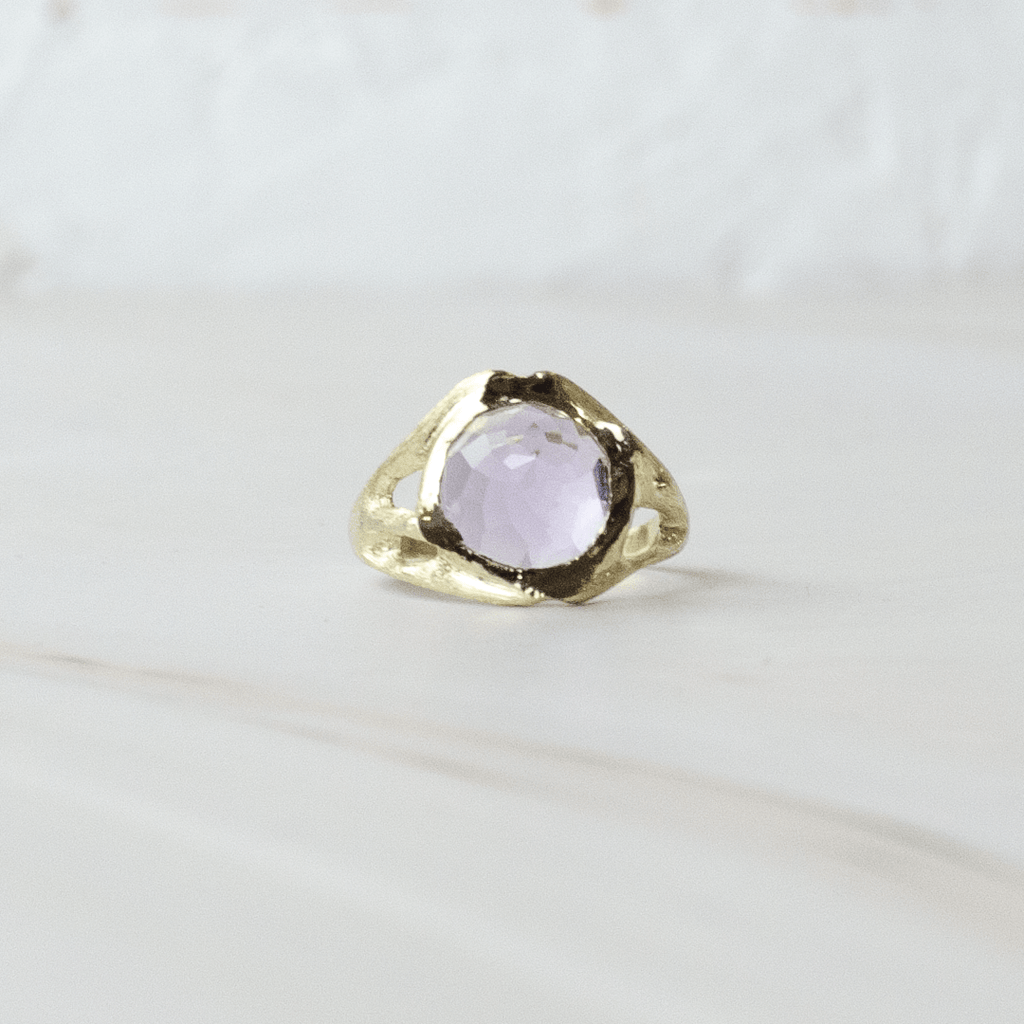 Amethyst Green Gold 14k Ivy Ridge Ring