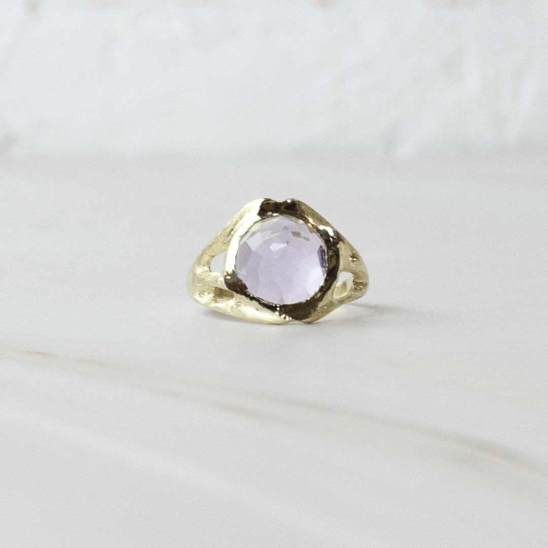 Amethyst Green Gold 14k Ivy Ridge Ring