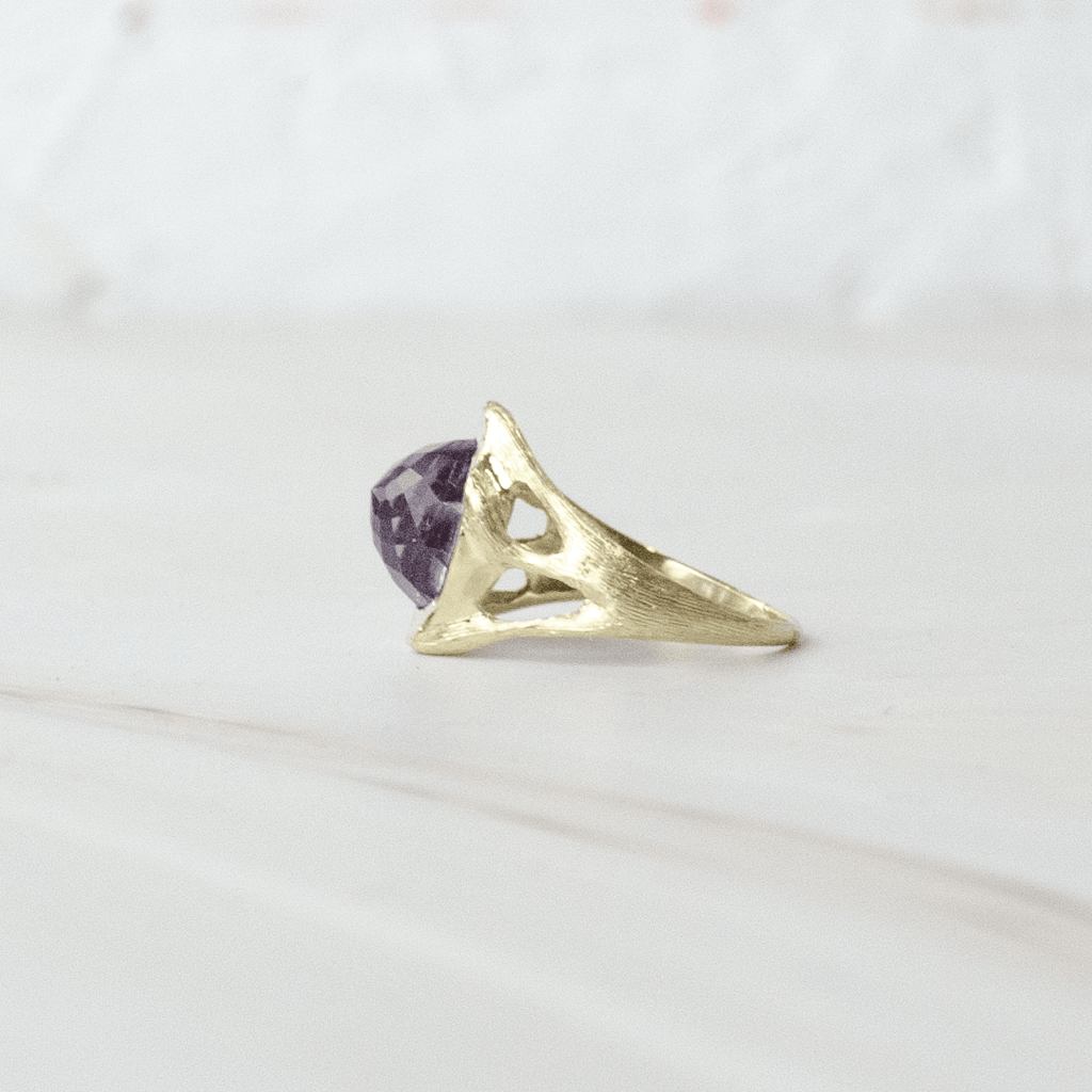 Amethyst Green Gold 14k Ivy Ridge Ring