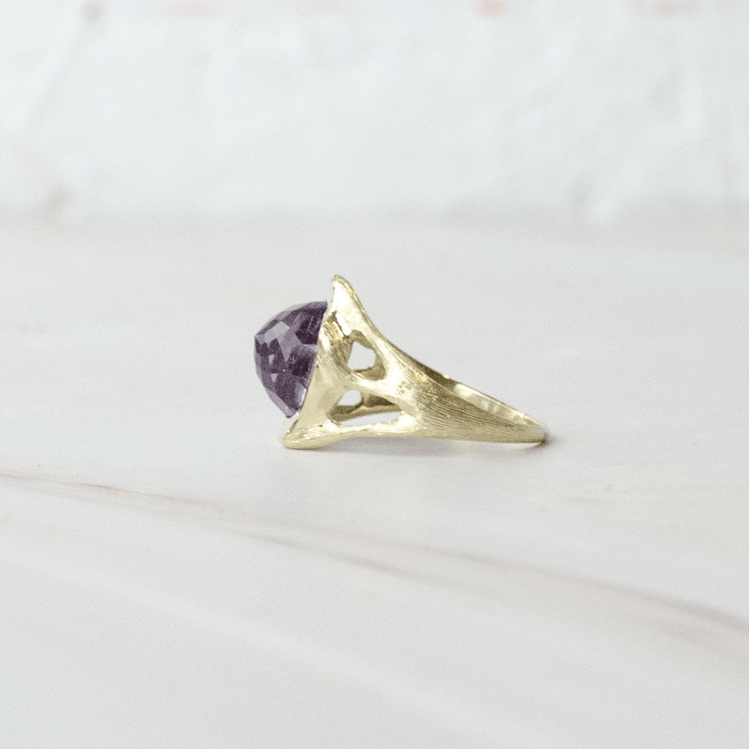 Amethyst Green Gold 14k Ivy Ridge Ring