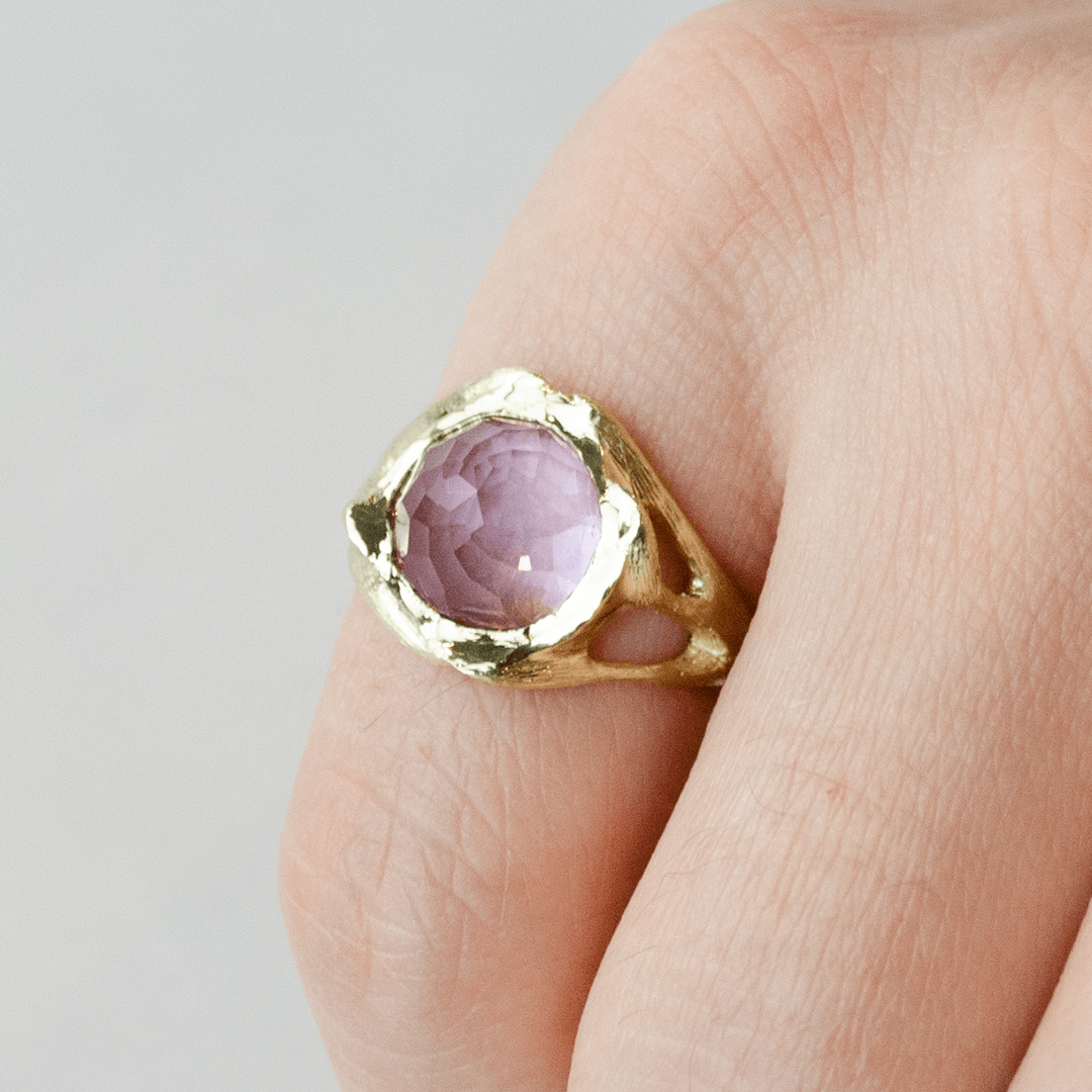 Amethyst Green Gold 14k Ivy Ridge Ring