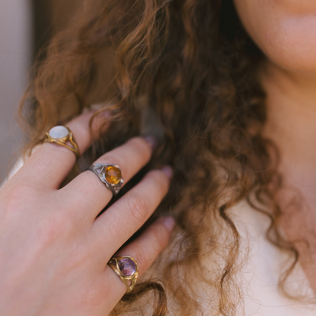 Amethyst Green Gold 14k Ivy Ridge Ring