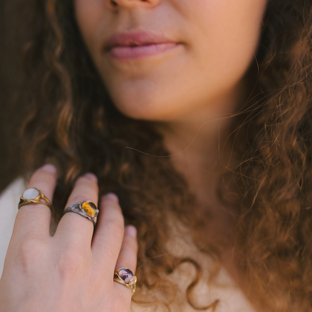 Amethyst Green Gold 14k Ivy Ridge Ring
