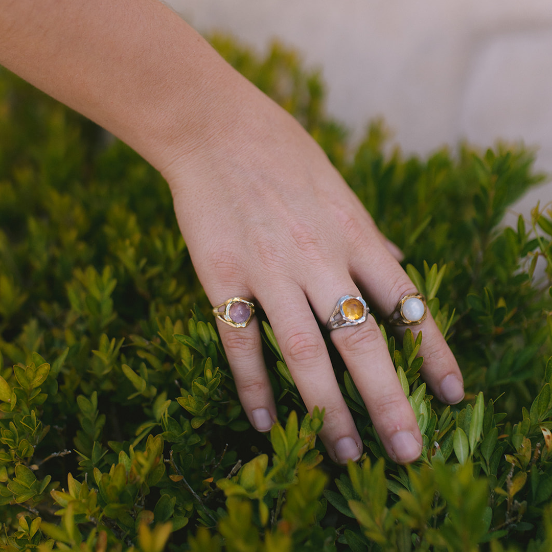 Amethyst Green Gold 14k Ivy Ridge Ring