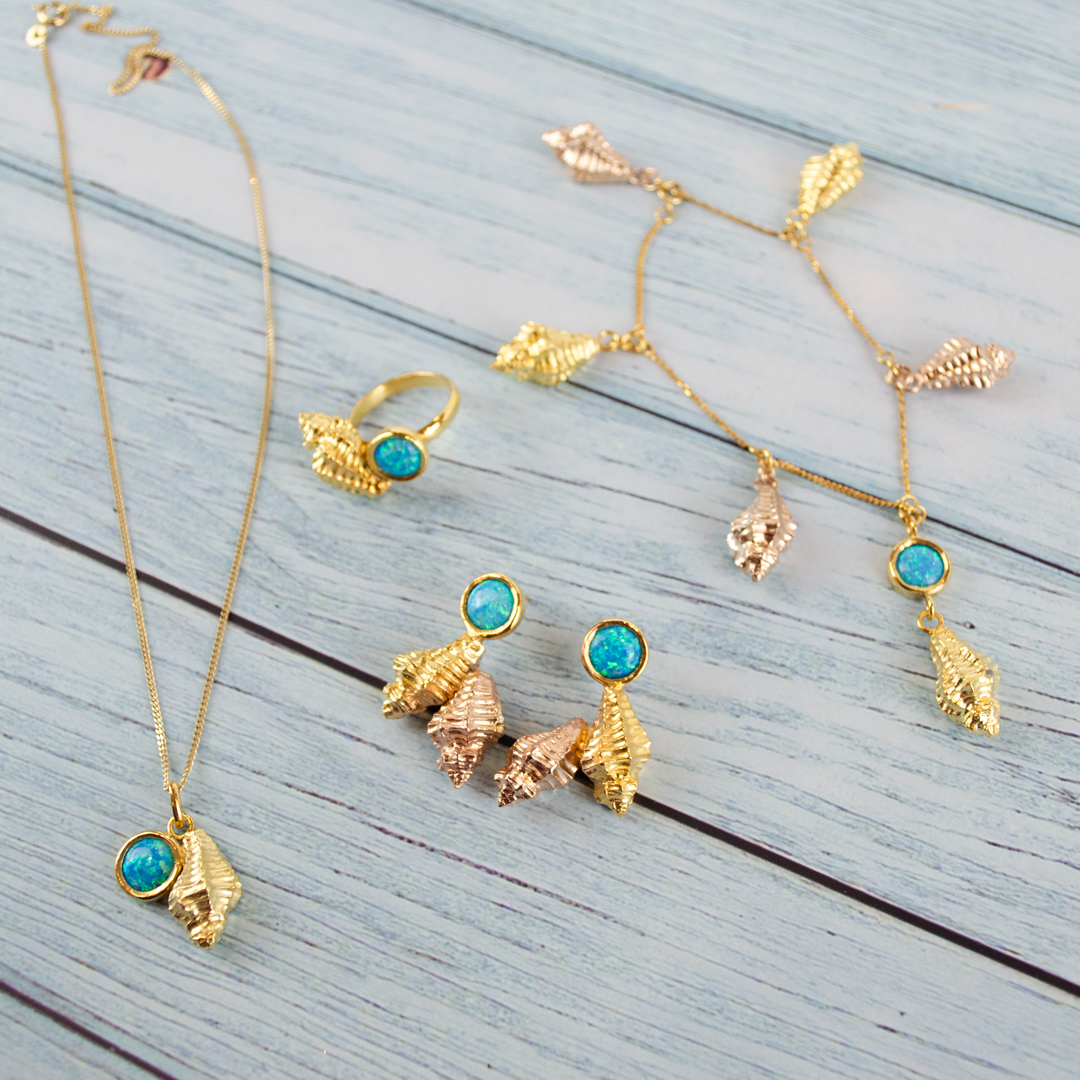 Sea Life Shells Jewells ring necklace bracelet earrings