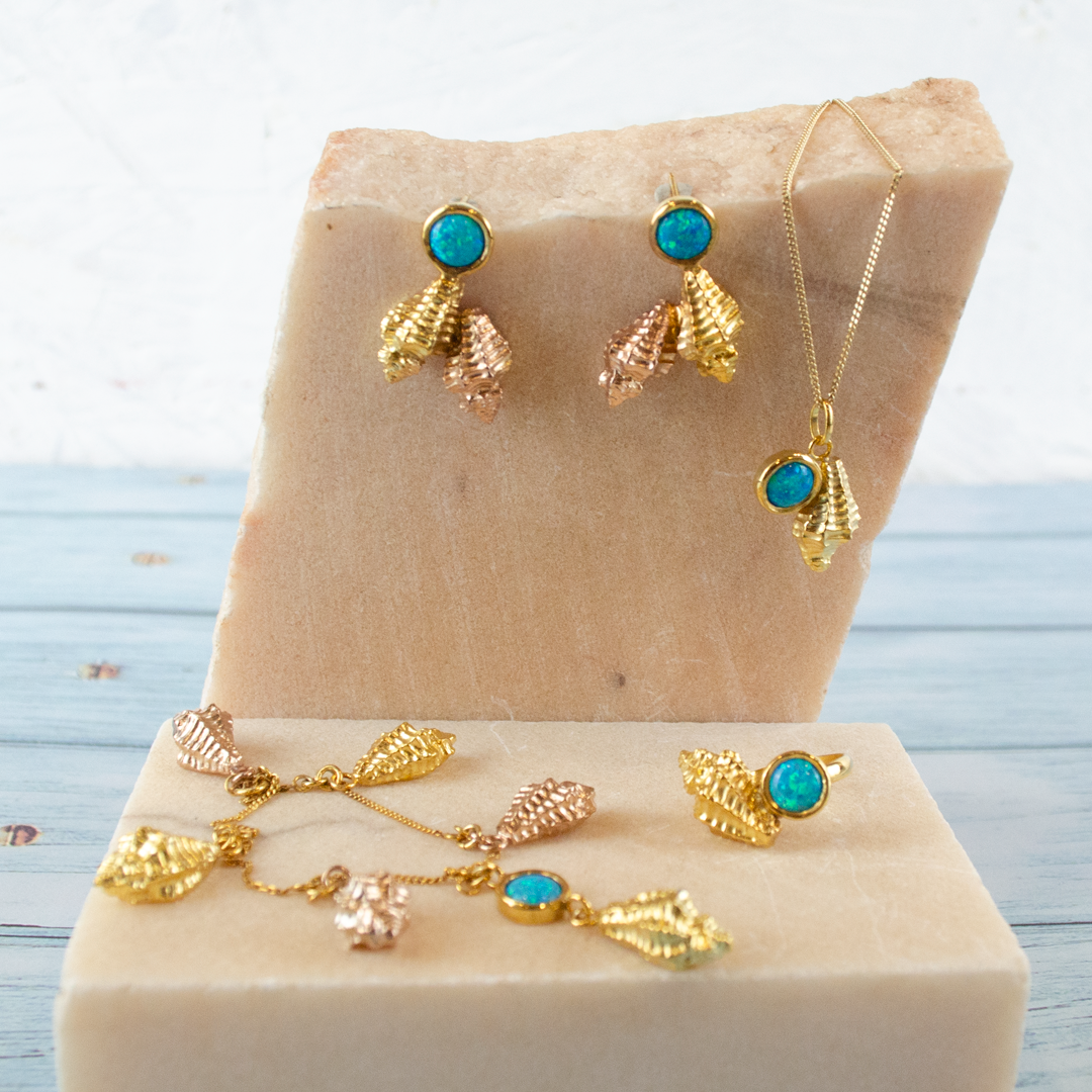 Sea Life Shells Jewells ring necklace bracelet earrings