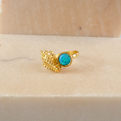 Paraiba Shell Delight Ring