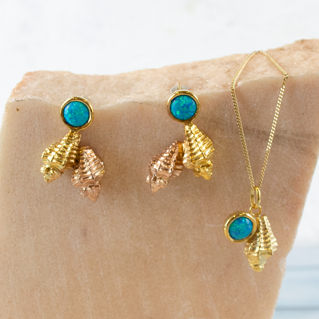 Sea Life Shells Jewells necklace  earrings
