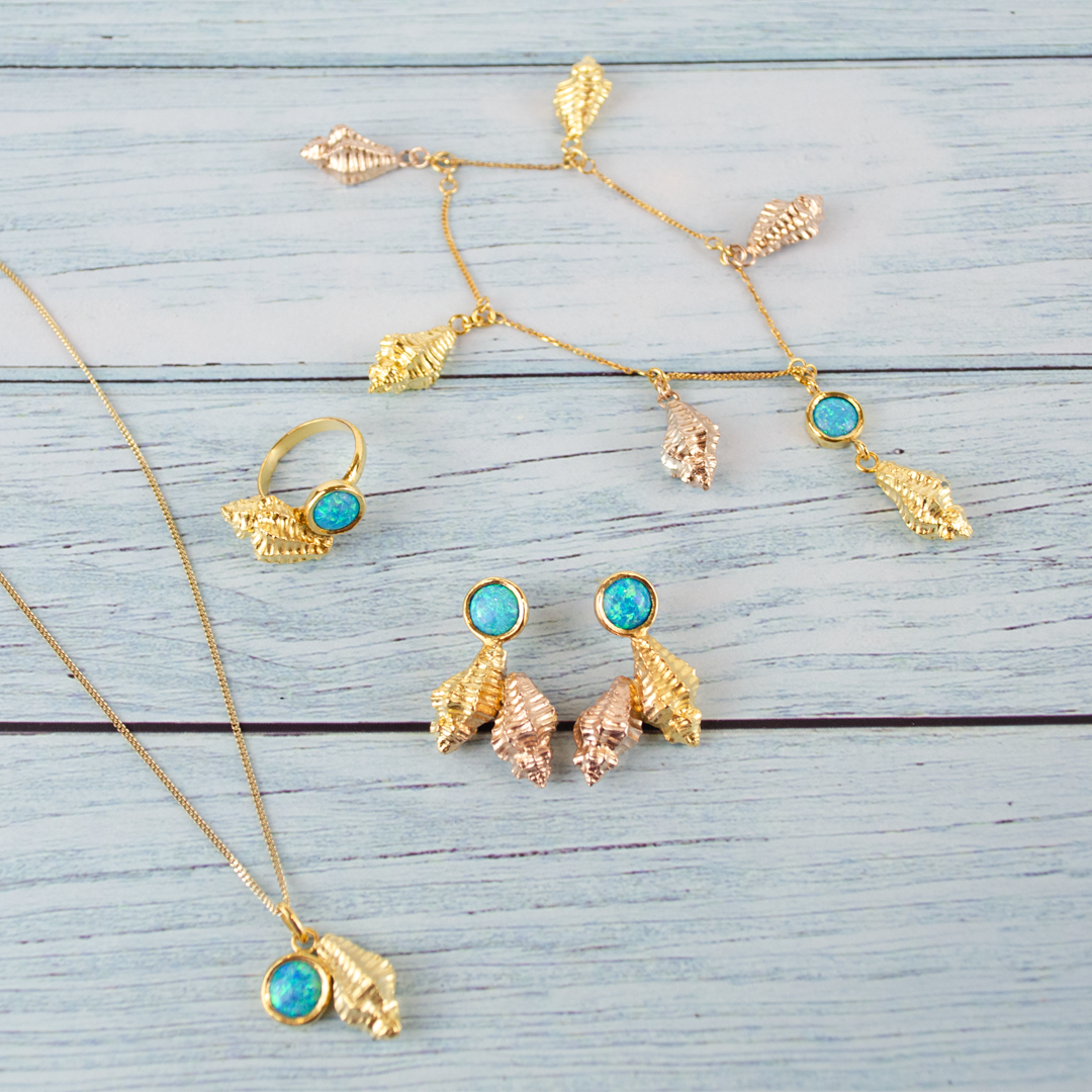 Sea Life Shells Jewells ring necklace bracelet earrings