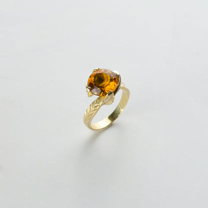 Princess Nature Imperial Topaz Yellow Gold Ring