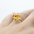 Anillo de Oro Amarillo con Topacio Imperial Princess Nature 