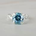 Anillo Princesa Naturaleza Topacio Azul