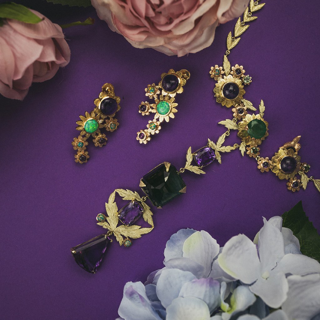 Pendientes Flor Real de Oro