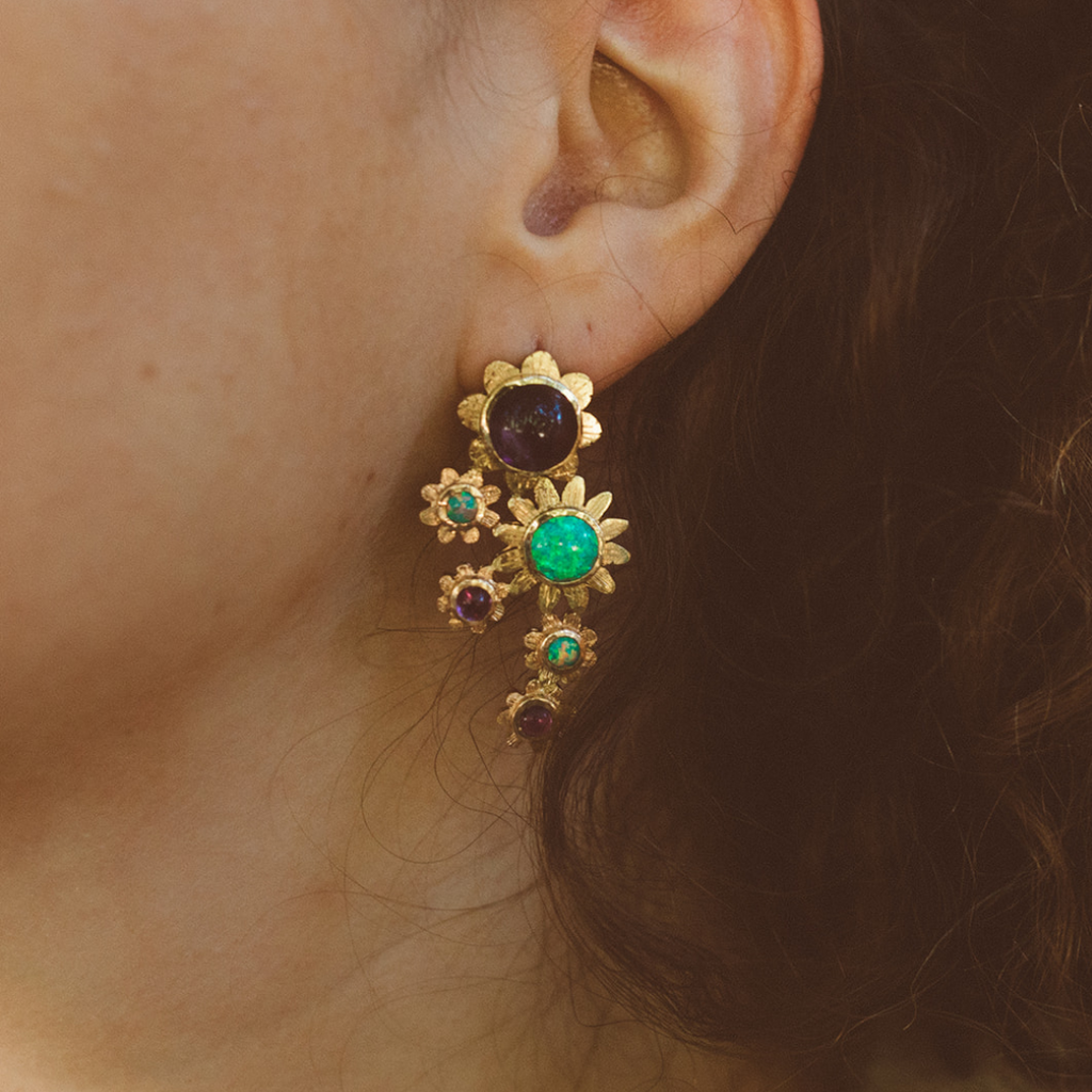 Pendientes Flor Real de Oro