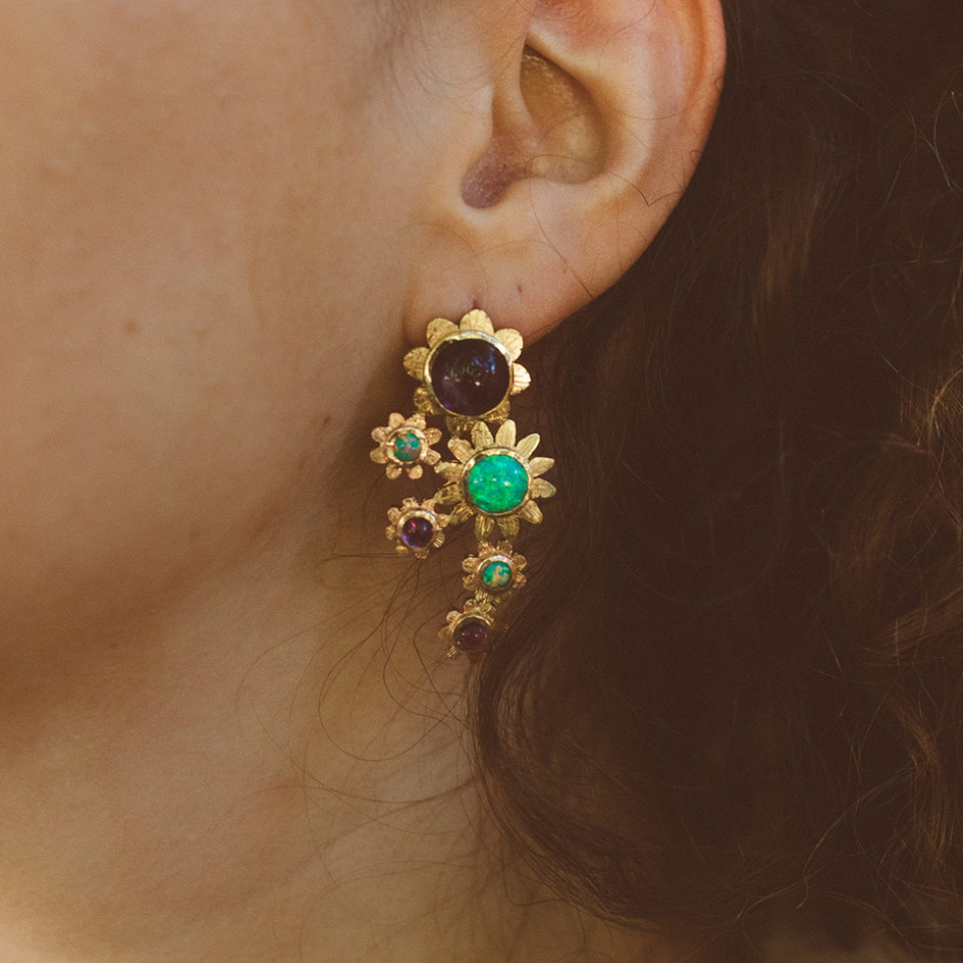 Royal Blossom Gold Earrings