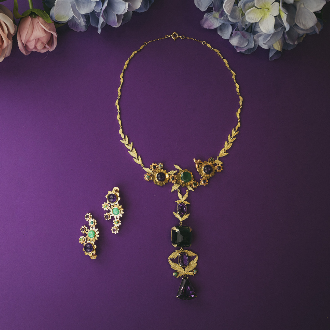 Pendientes Flor Real de Oro