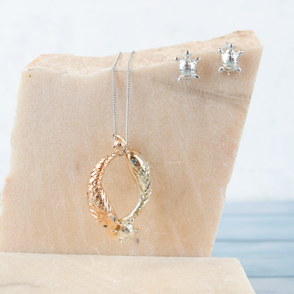 Sea Life fish Turtles Necklace Earrings