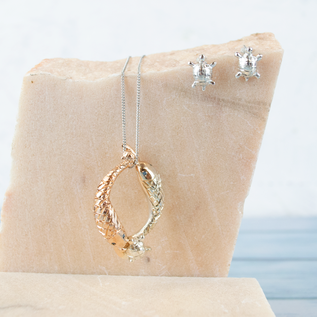 Sea Life fish Turtles Necklace Earrings
