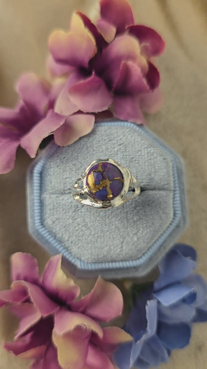 Anillo Ivy Ridge de Calcedonia Azul