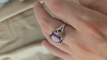 Violet Reverie Amethyst Silver Ring